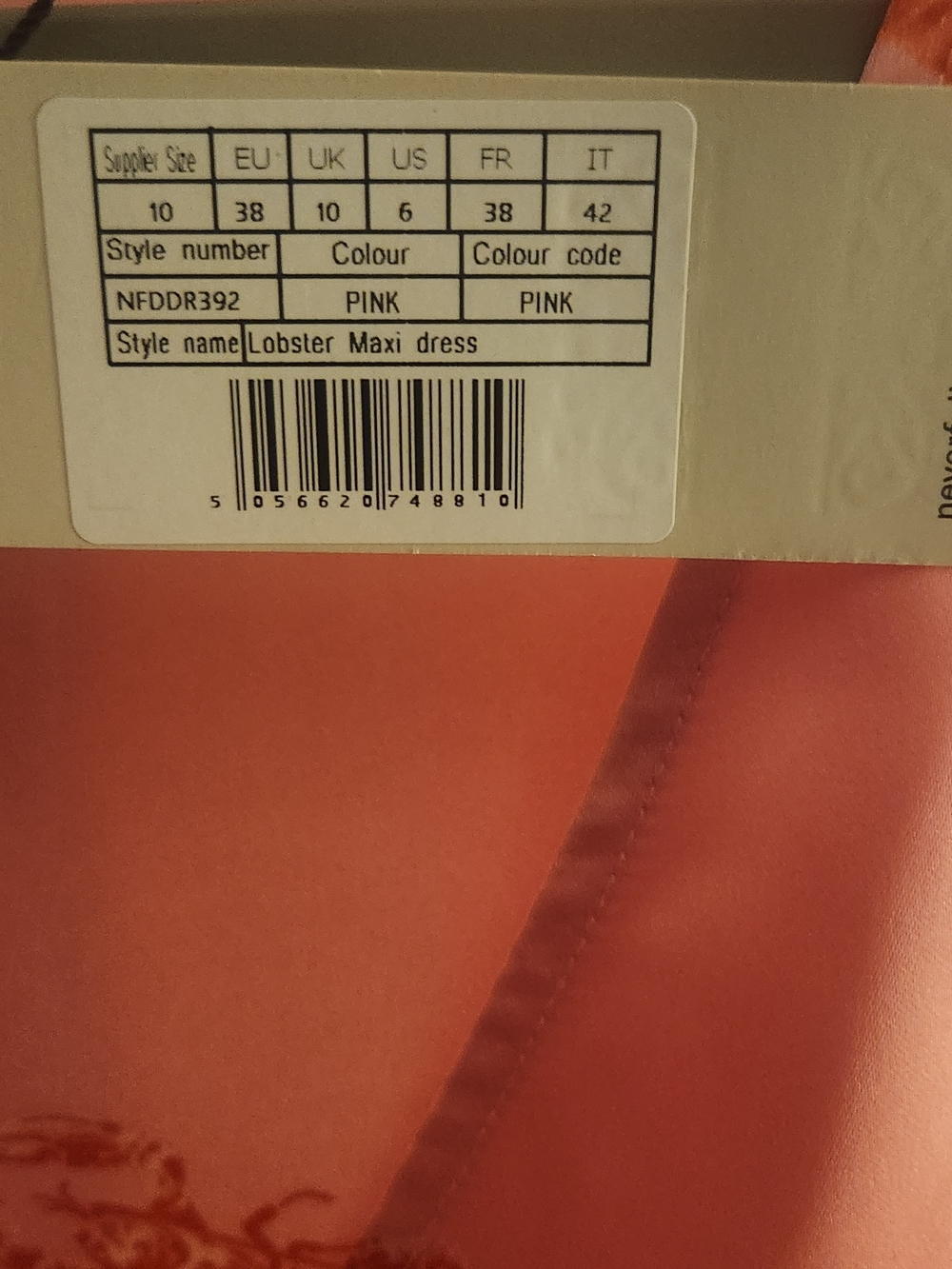 Never Fully Dressed Pink Dress with Red Lobster Print - Picture 11 of 13